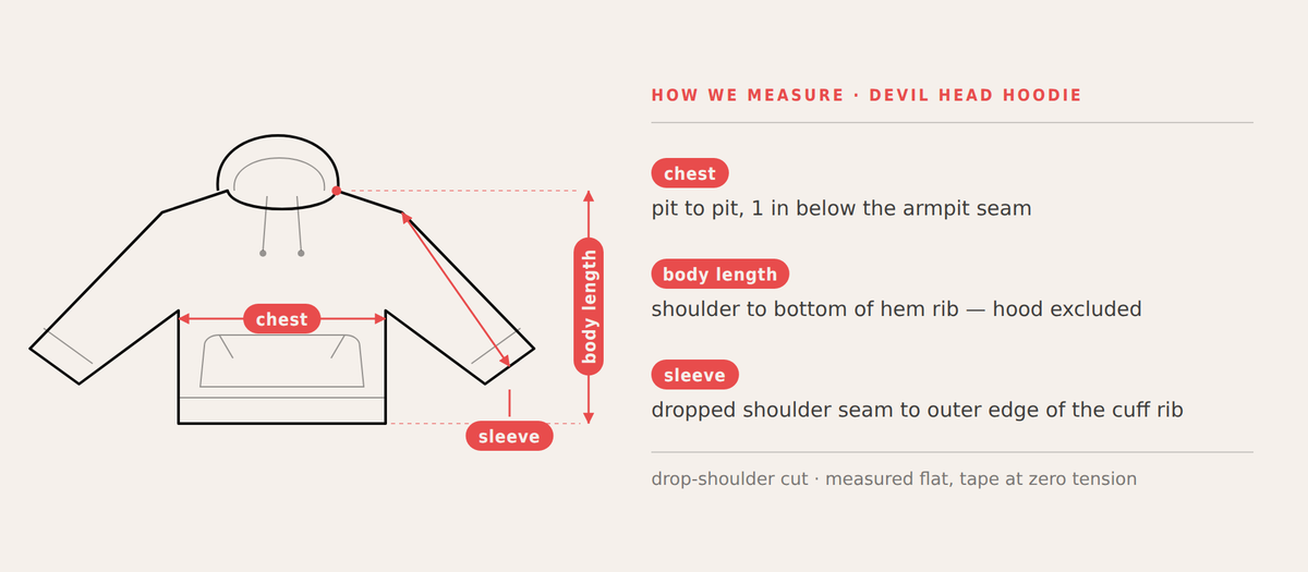 hoodie sizing